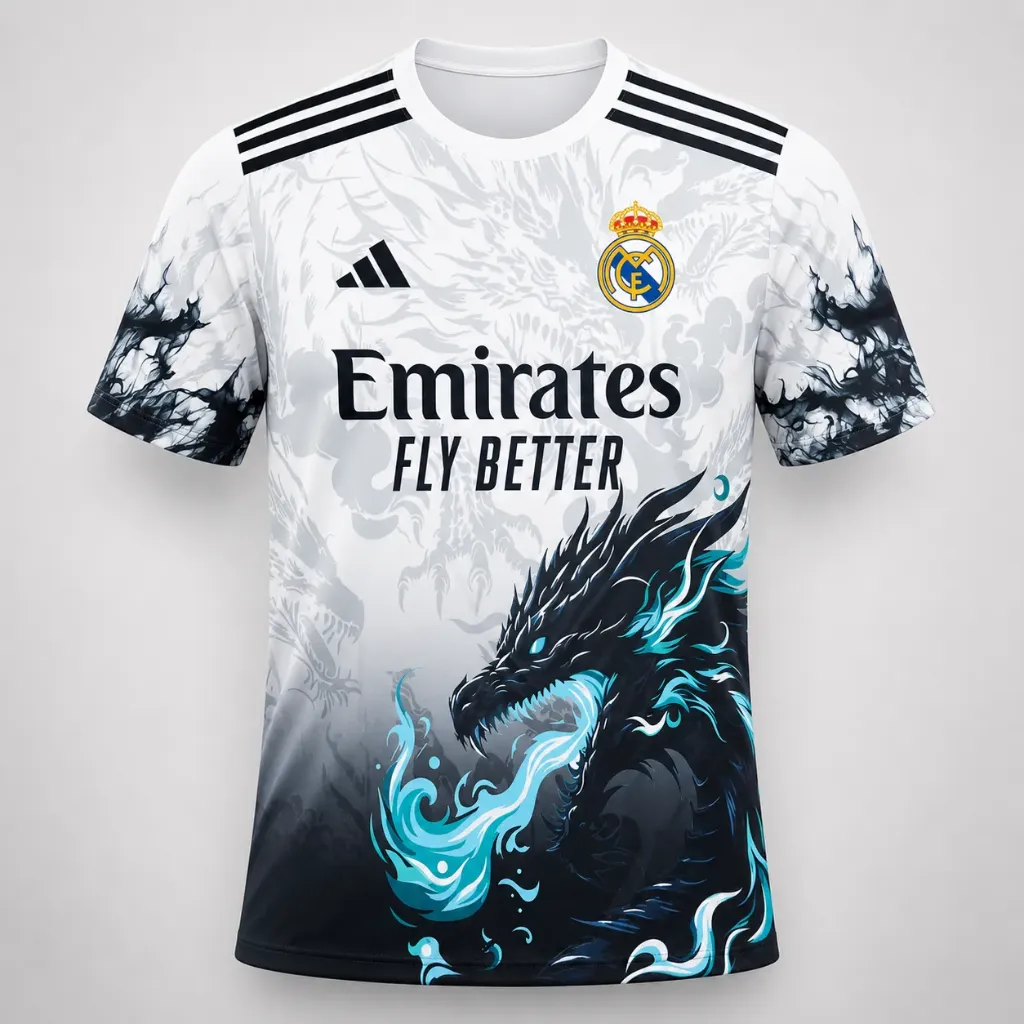 SPORTYWAY Real Madrid Dragon Fire Print football jersey (S)